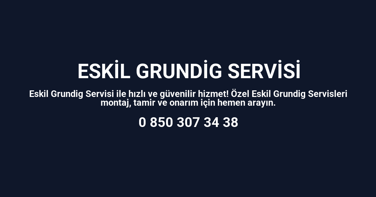 Eskil Grundig Servisi